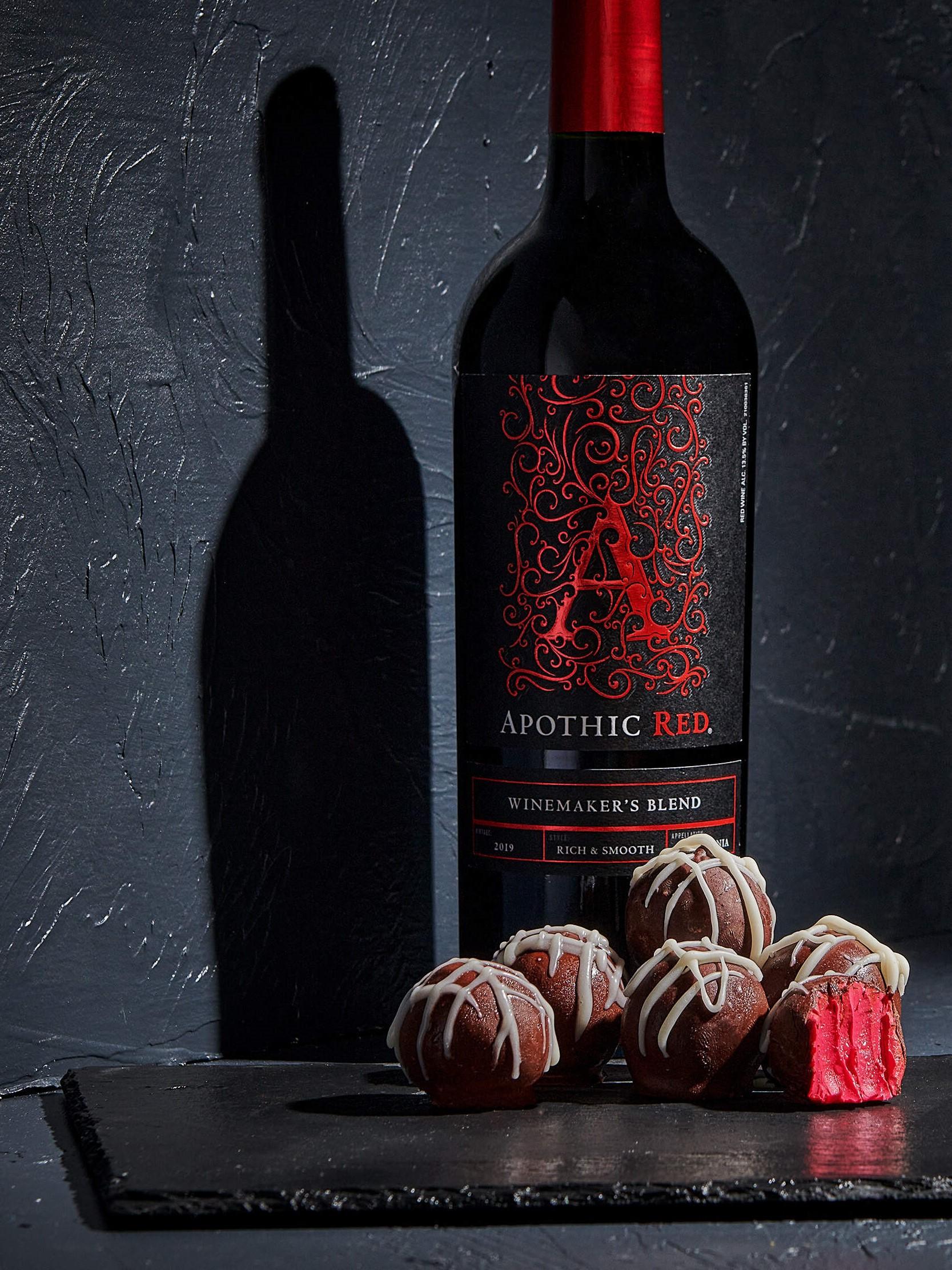 Apothic Red Wine with truffles